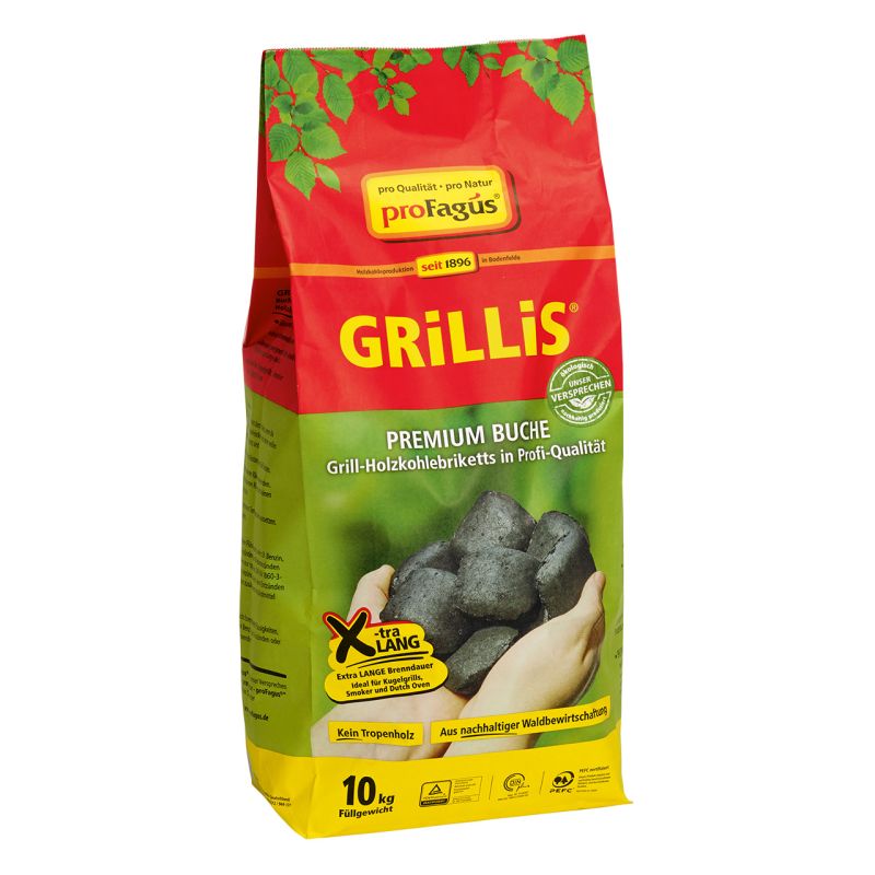 GRiLLiS_buchen-grillholzkohle-briketts_10kg_800x800-1.jpg Briquetas Grillis Profagus 1 Tonelada - Imagen 1